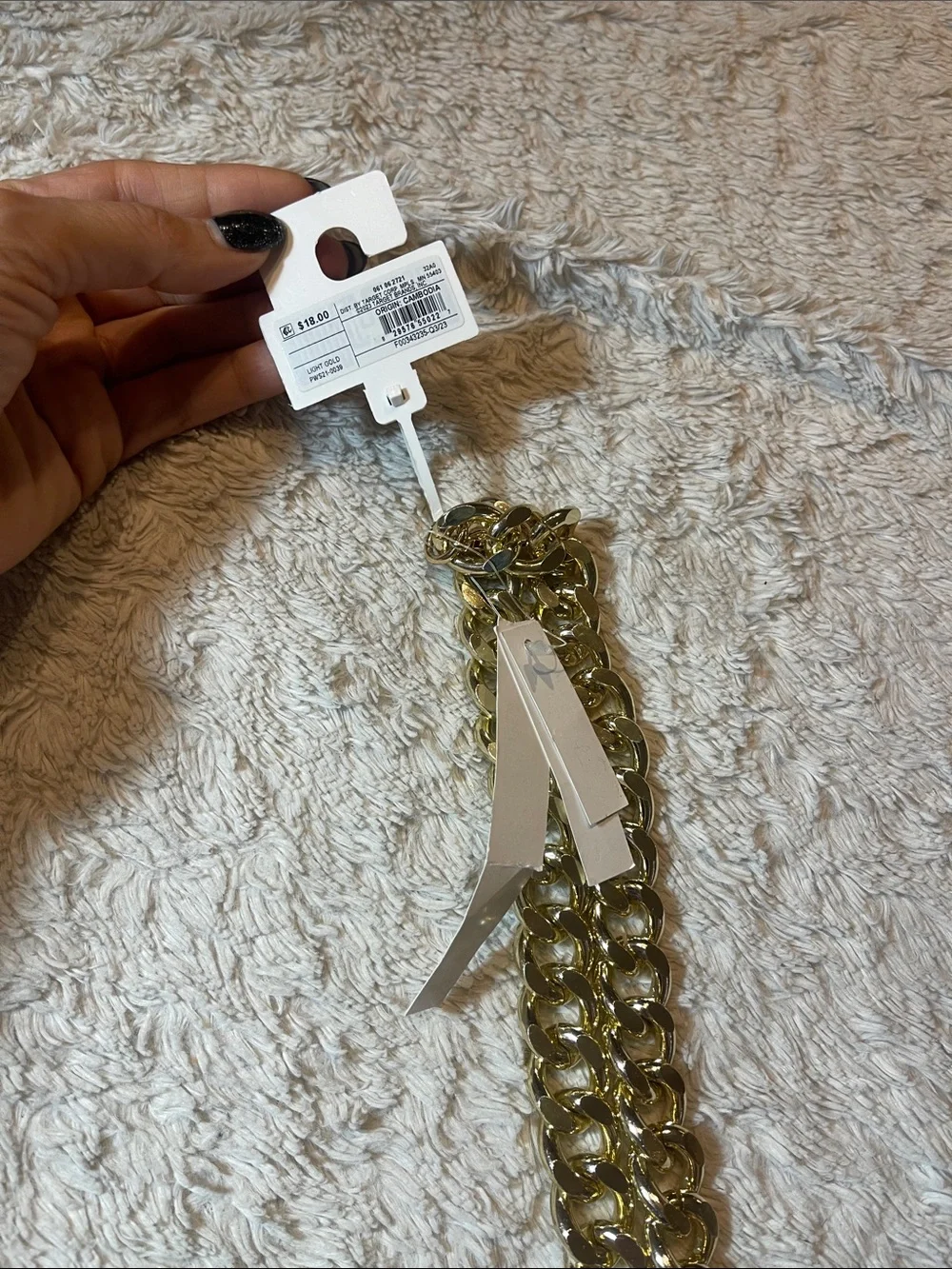 a new day Gold-Tone  Strand Chunky Chain belt MEDIUM NWT